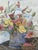 Paint 1980s Large Watercolor of Wildflowers and Zinnias in a Watering Can by Dan Suddath For Sale - Image 7 of 8