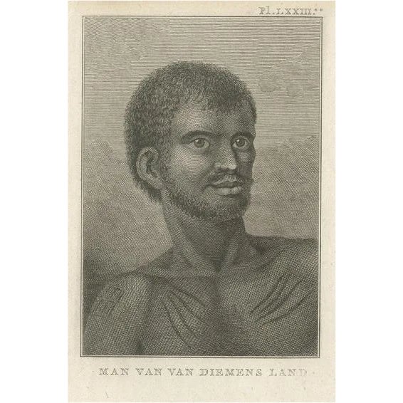 Native Aboriginal of Van Diemans Land, 1803, Paper For Sale