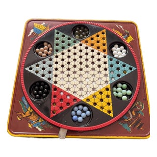 Vintage Ranger Steel Products Pagoda Chinese Checkers Rotating Board For Sale