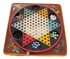 Vintage Ranger Steel Products Pagoda Chinese Checkers Rotating Board