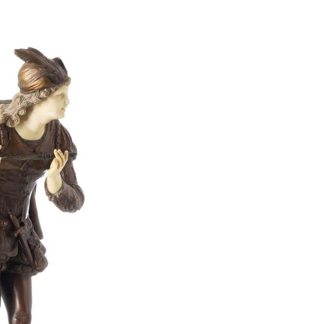 Albert Ernest Carrier-Belleuse, Figurative Sculpture, 19th Century, Bronze on Marble Base For Sale - Image 4 of 6