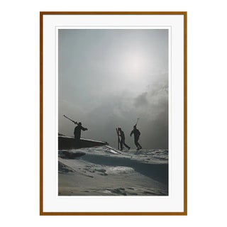 Cranmore Mountain Skiers 1955 by Slim Aarons Brown Framed C-Print For Sale