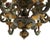 Antique Italian Style Polychromed Wood 12-Light Chandelier & Cloth Shade C1930 For Sale - Image 13 of 13