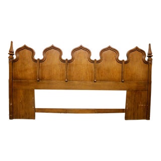 1950s Mid-Century Modern Wood Headboard For Sale