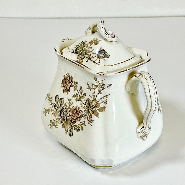Taupe Early 20th C British Colonial English Traditional Lidded Tea Caddy For Sale - Image 8 of 15