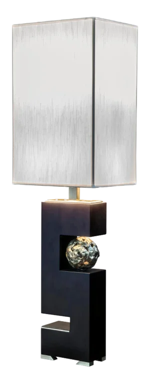 Brass and Wood Diomede Table Lamp