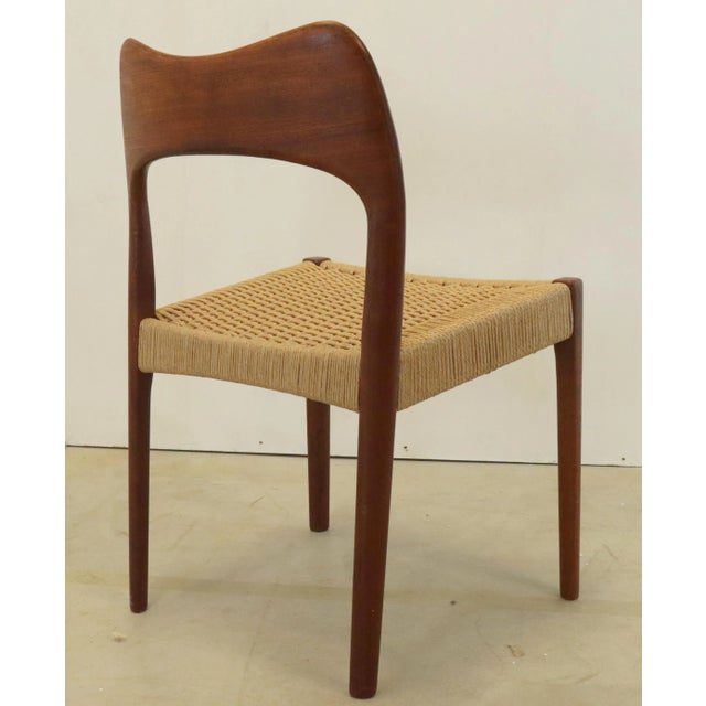 Mid-Century Logster Dining Room Chairs by Arne Hovmand Olsen for Mogens Kold, Set of 4 For Sale - Image 5 of 11