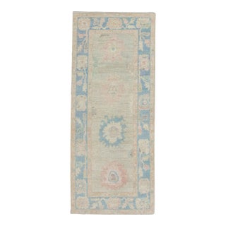 Modern Turkish Oushak Rug 2'10" x 6'7" For Sale