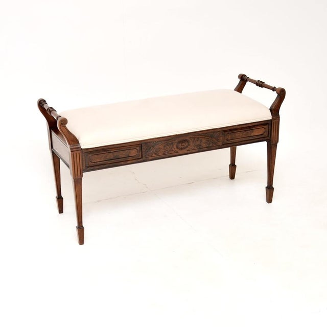 Antique Victorian Duet Piano Bench, 1880s For Sale - Image 4 of 15