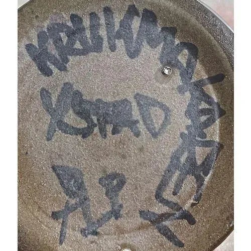 Late 20th Century Vintage Midcentury Style Abstract Fluted Ceramic Vase For Sale - Image 5 of 5