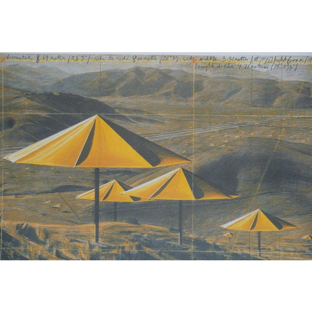 Contemporary The Umbrellas Yellow Poster after Christo For Sale - Image 3 of 9
