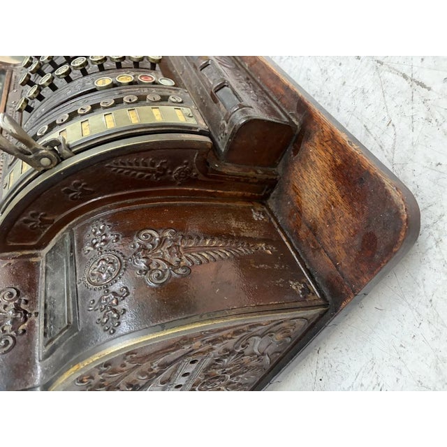 Antique Art Nouveau Mechanical Cash Register from National Cash Register Company, 1929 For Sale - Image 16 of 17