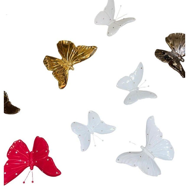 Set of Twenty Three Italian Porcelain Butterflies, 1970's. For Sale - Image 11 of 11