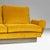1970s Three-Seater Sofa and Poufs in Yellow Velvet1970, Set of 3 For Sale - Image 5 of 12