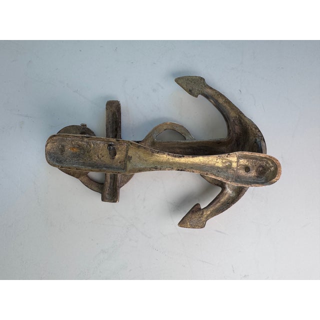 Brass Anchor Door Knocker For Sale - Image 4 of 7
