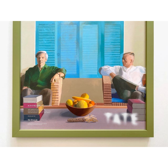 Mid-Century Modern David Hockney Lithograph Print Framed Tate Museum Pop Art Exhibition Poster " Christopher Isherwood and Don Bachardy " 1968 For Sale - Image 3 of 13