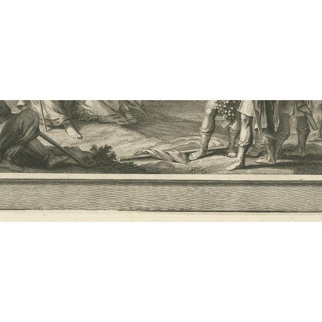 18th Century Pieter Mortier, Quails in the Camp and the Spies Return from Canaan, 1700, Engraving For Sale - Image 5 of 12