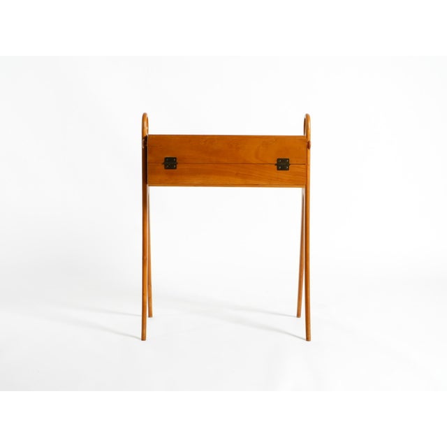 1950s Vintage Ash Wood Sewing Box Table, 1950s For Sale - Image 5 of 18