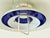 Large Vintage Danish Form-Light Pendant Lamp in White and Cobalt Blue, Denmark, 1970s For Sale - Image 14 of 18