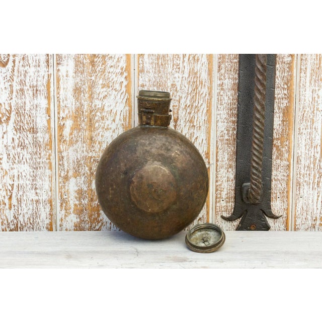 19th Century Antique Indian Sorali Brass Bottle For Sale - Image 5 of 9