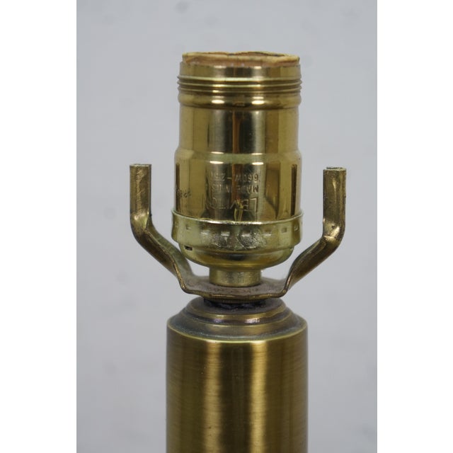 Vintage Brass Hollywood Regency Baluster Oil Lantern Table Lamp For Sale - Image 6 of 14
