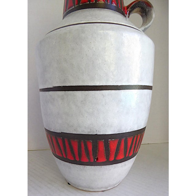 White German Krug or Handle Pottery Vessel Mid Century Modern 1960s For Sale - Image 8 of 14