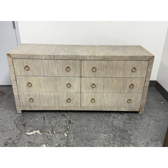 Serena & Lily Serena & Lily Linen Wrapped Driftway Dresser For Sale - Image 4 of 12