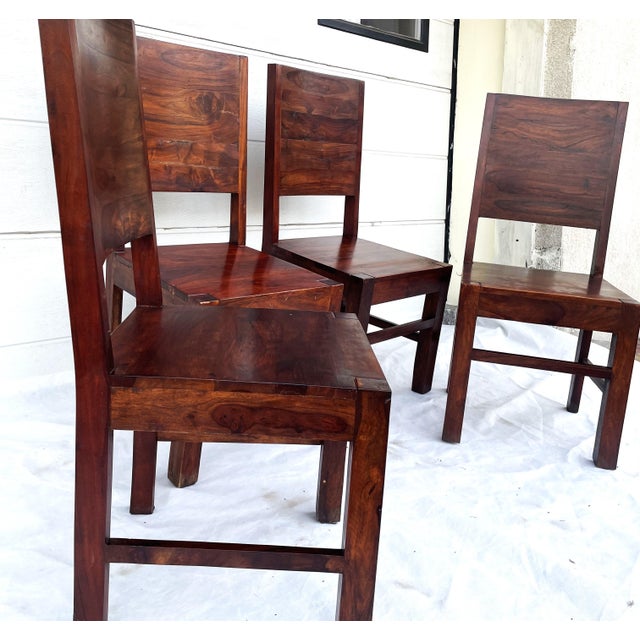 Modernist Table and Chairs in Rosewood, 1970s, Set of 5 For Sale - Image 13 of 18