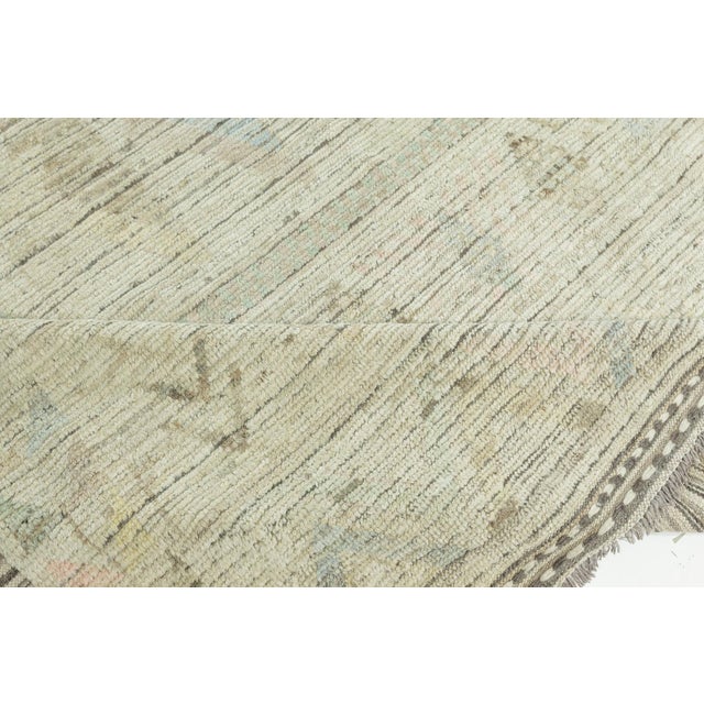 Soft Tribal Whisper: Modern Hand-Knotted Abstract Wool Rug by Doris Leslie Blau. Size: 15'5" × 21'1" (469 × 642 cm) Hand-...