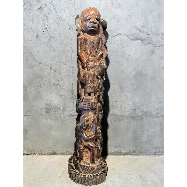 Monumental Narrative Wooden Sculpture, 1970 For Sale - Image 4 of 5