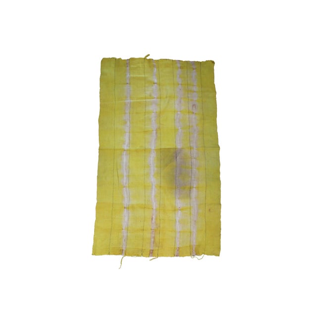 Vintage Yellow Textile For Sale - Image 4 of 4