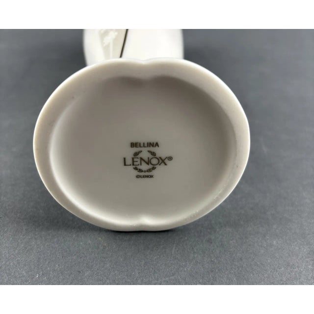 Lenox 1990s Vintage Lenox Bellina Floral Glass Bud Vase For Sale - Image 4 of 5