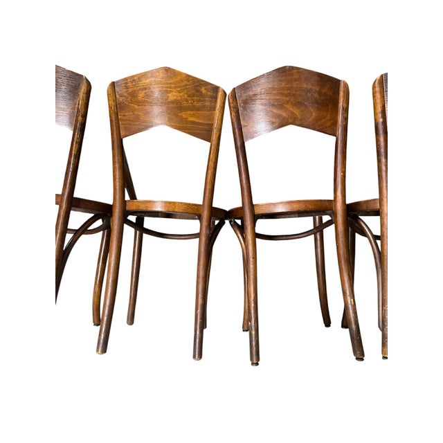 Antique John Weiss Mfg. Co. Thonet Bentwood Parlor Chairs Set of 5 For Sale - Image 6 of 11