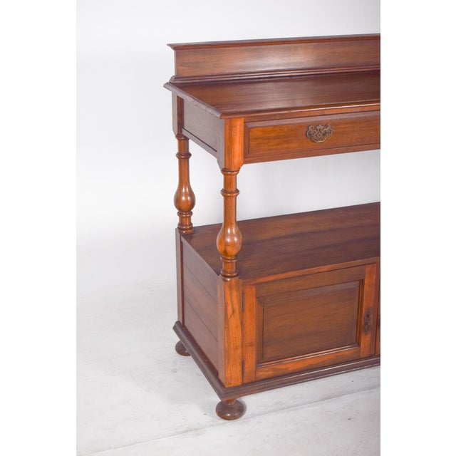 English Dumbwaiter with Tall Back For Sale - Image 6 of 12