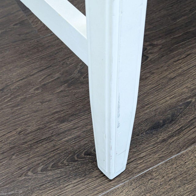 Crate & Barrel White Writing Desk With Drawer For Sale - Image 10 of 10