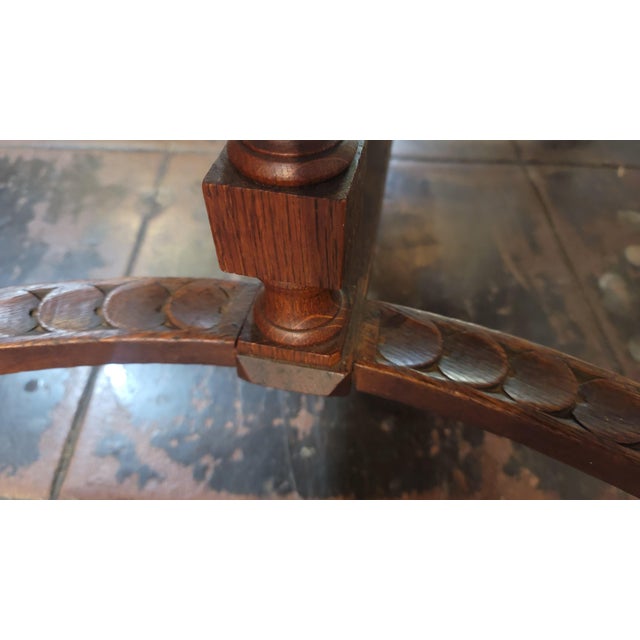 1890s Antique Hand Carved Jacobean Style Dining Table Carved Lions For Sale - Image 9 of 11