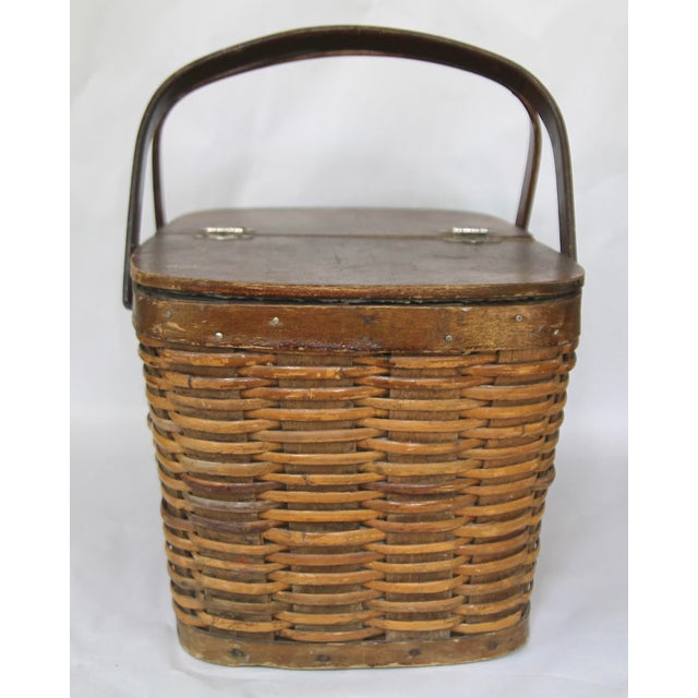 Vintage Wicker Hawkeye Picnic Basket Chairish
