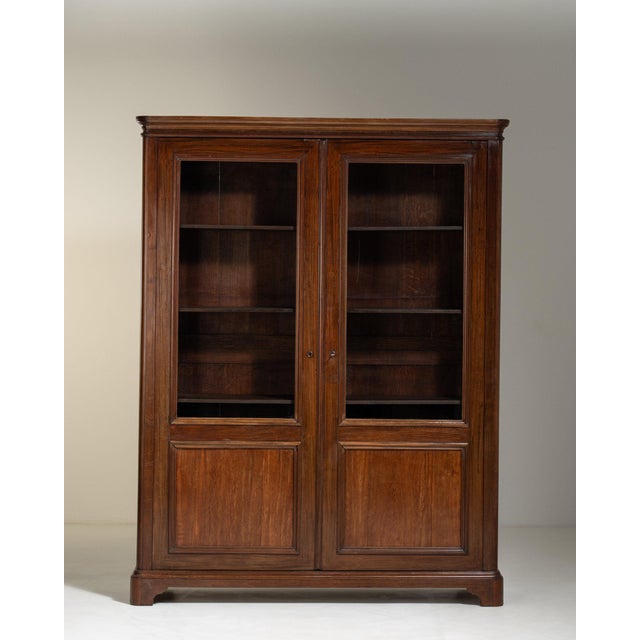 Brown 19th Century France Brown Wood Display Cabinet For Sale - Image 8 of 11