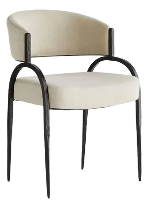 Arteriors Home Bahati Chair in Black Linen