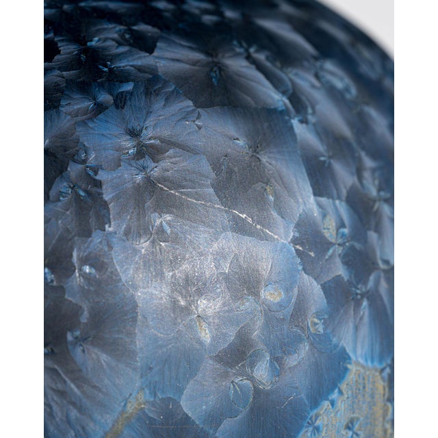 Ceramic Crystalline Blue Ceramic Vase by Albert Kiessling, Germany, 1996 For Sale - Image 7 of 10