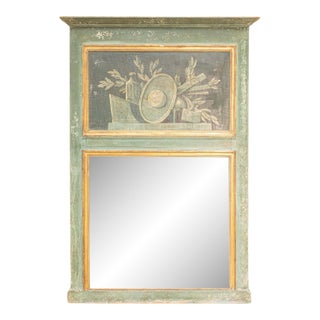 French Louis XVI Style 19th Century Trumeau with Painted Allegory of Science For Sale