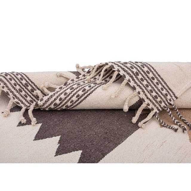 Premium Handwoven Moroccan Wool Rug | 8'7" X 4'10" | One of a Kind For Sale - Image 6 of 7