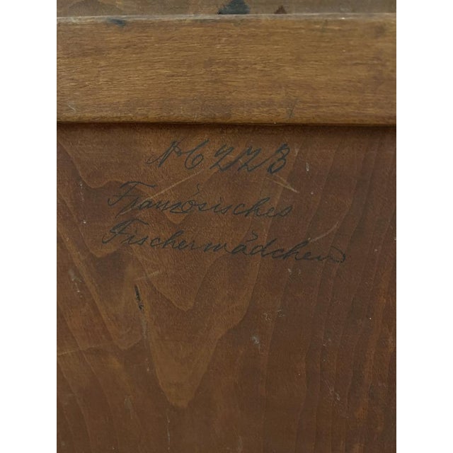 Frederick Reginald Donat, Woman with Fish Net, Oil on Wood, Framed For Sale - Image 13 of 15