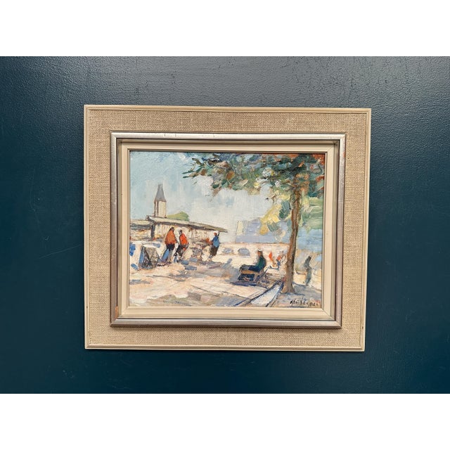Knut Norman, City Motif, 1950s, Oil Painting on Panel, Framed For Sale - Image 13 of 14