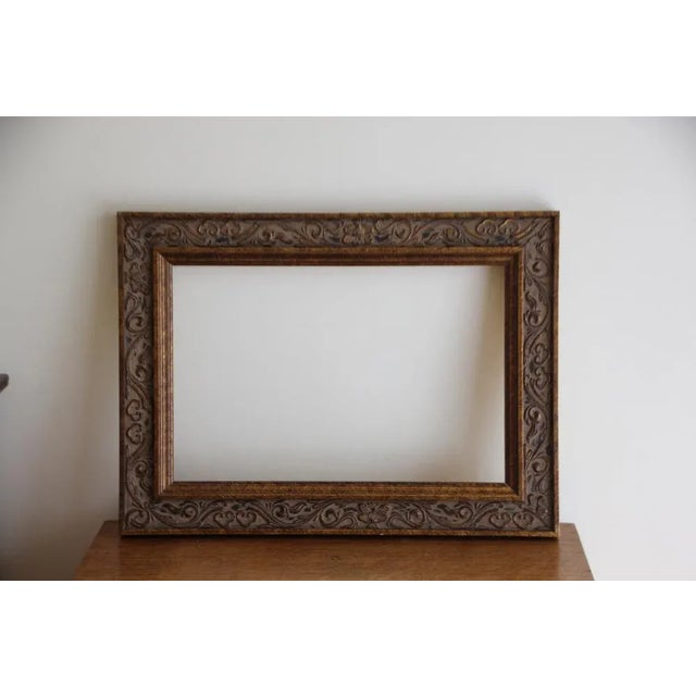 1950s Gold Wood Painting Frame, France, 1950s For Sale - Image 5 of 8