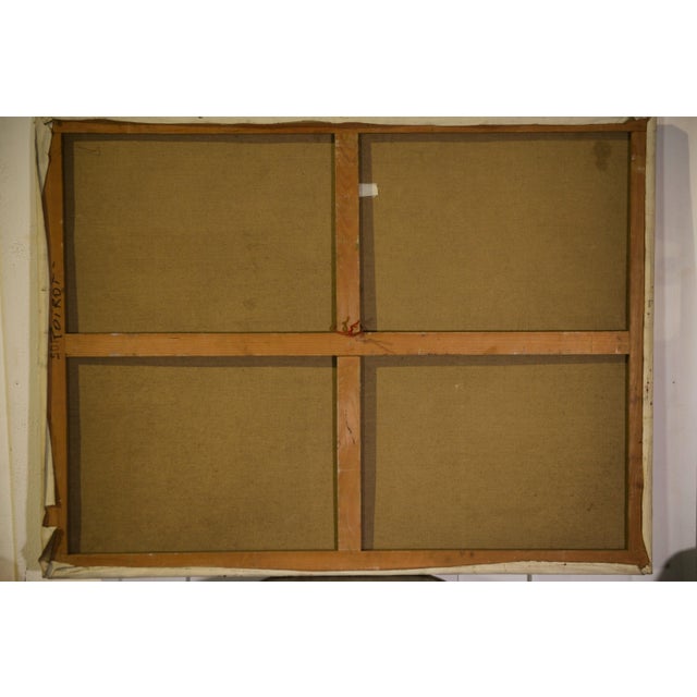 Figurative Post-Impressionist Artist, Canal Poirot, 1980, Oil Painting on Canvas For Sale - Image 7 of 9