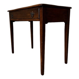 Antique Federal Mahogany Small Secretary Desk / Console Table With Single Drawer For Sale