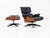 Wood Set of Model 670 Lounge Chair and Ottoman in Rosewood and Black Leather by Charles & Ray Eames for Herman Miller, USA, 1956 For Sale - Image 7 of 17