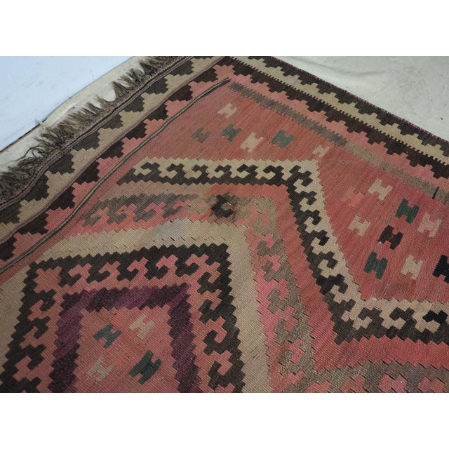 Vintage Afghan Nomadic Kilim Rug, 1940s For Sale - Image 10 of 13