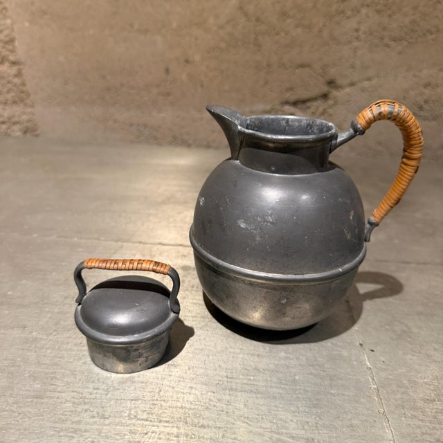 Pooles Pewter H M 3 Taunton Mass Small Personal Teapot Mid Century For Sale - Image 10 of 13
